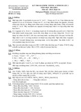 Kỳ thi olympic tháng 4  lần 1 năm học 2014 - 2015 môn thi  Hoá học 10